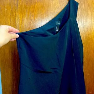 Black one shoulder cocktail dress